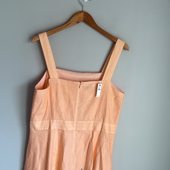 NEW Talbots Sunset Horizon Linen Maxi Dress in tropical peach 12 - Picture 7 of 13